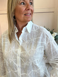 Load image into Gallery viewer, Flower Embroidered  Shirt - White
