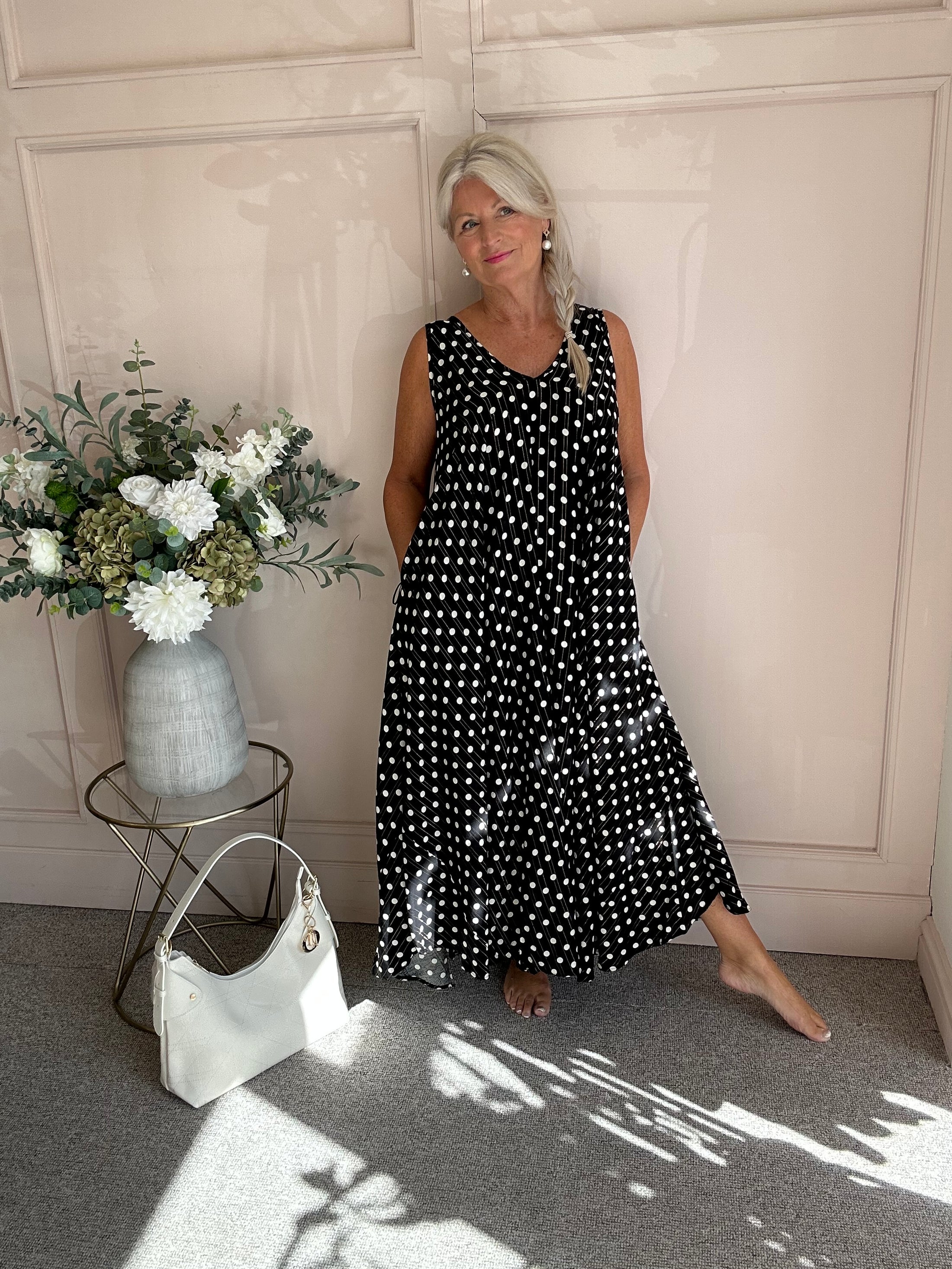 Polka Dot With Gold Shimmer - Black/White - Wardrobe By Simone