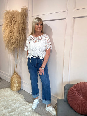 Crochet Little Top - White