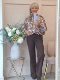 Load image into Gallery viewer, Floral Print Shirt/Jacket - Browns/Burgundy
