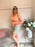 Load image into Gallery viewer, Scalloped Edged Vest Top - Coral - Wardrobe By Simone
