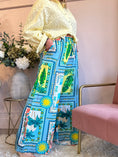 Load image into Gallery viewer, Club Tropicana Wide Leg Pant - Turquoise/Green - Wardrobe By Simone
