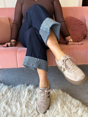 Trainer - Beige/Leopard