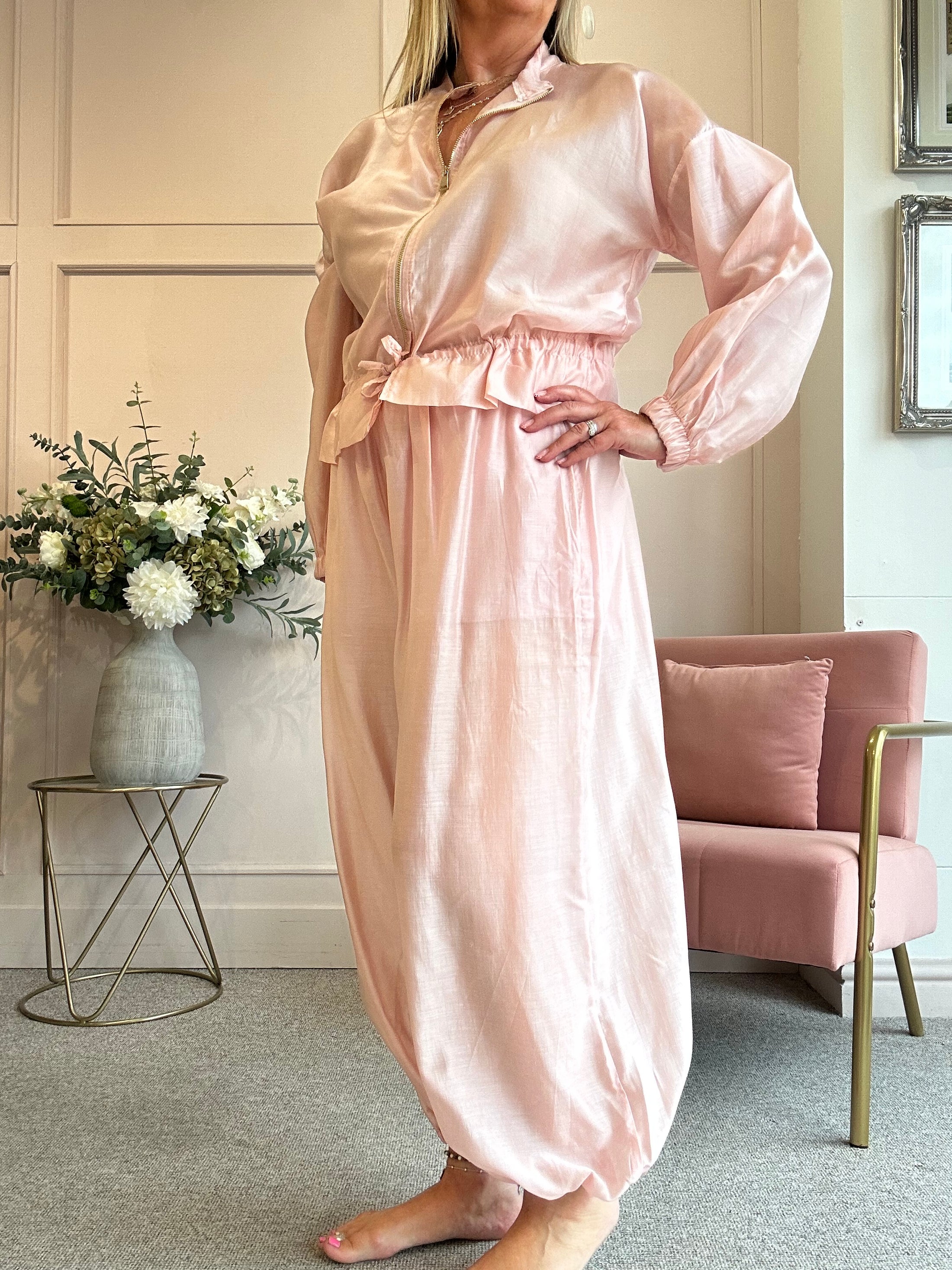 Lightweight Barrel Pant - Pink