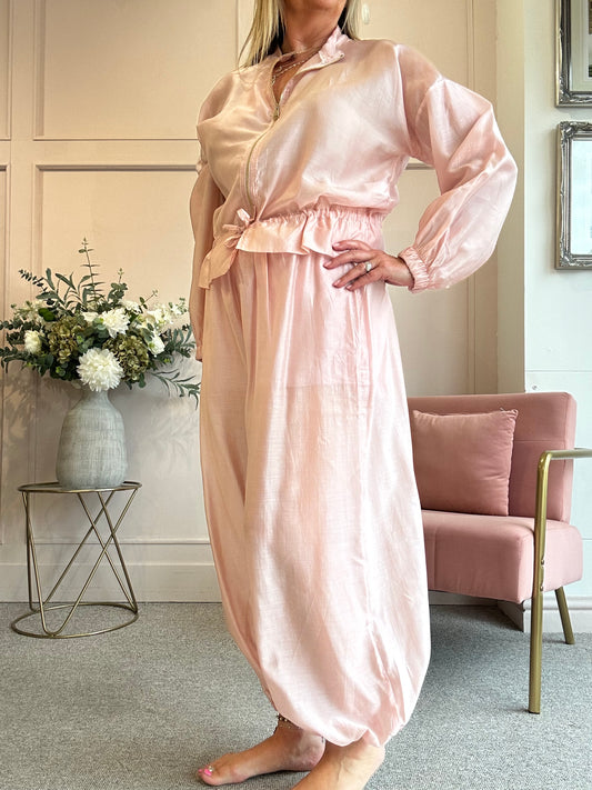 Lightweight Barrel Pant - Pink - Wardrobe By Simone