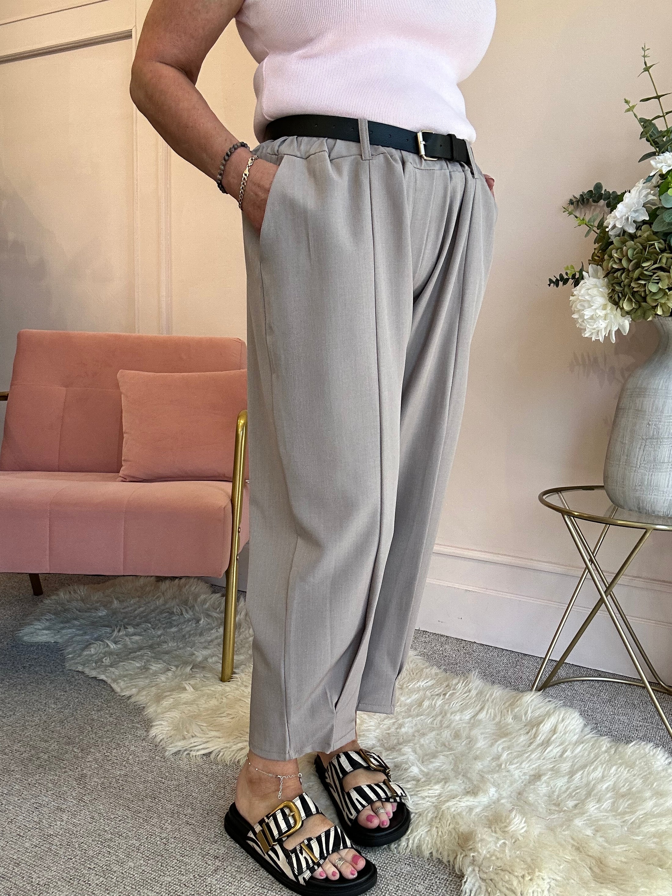 Blazer Oversized And Pant - Beige Coffee - Wardrobe By Simone