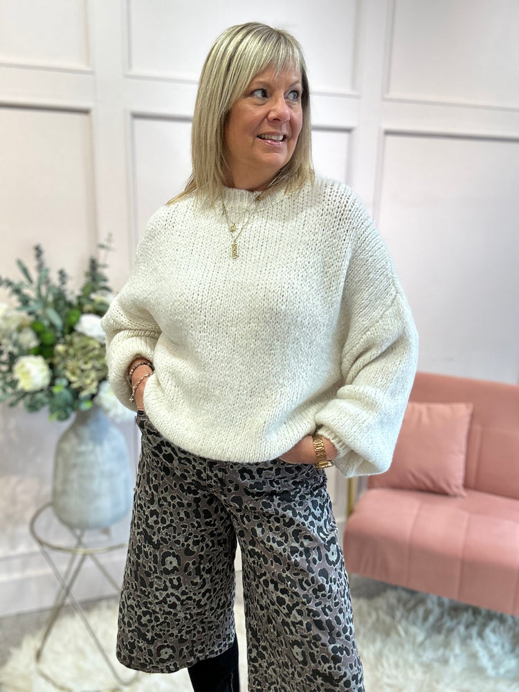 Chunky Knitted Jumper - Cream