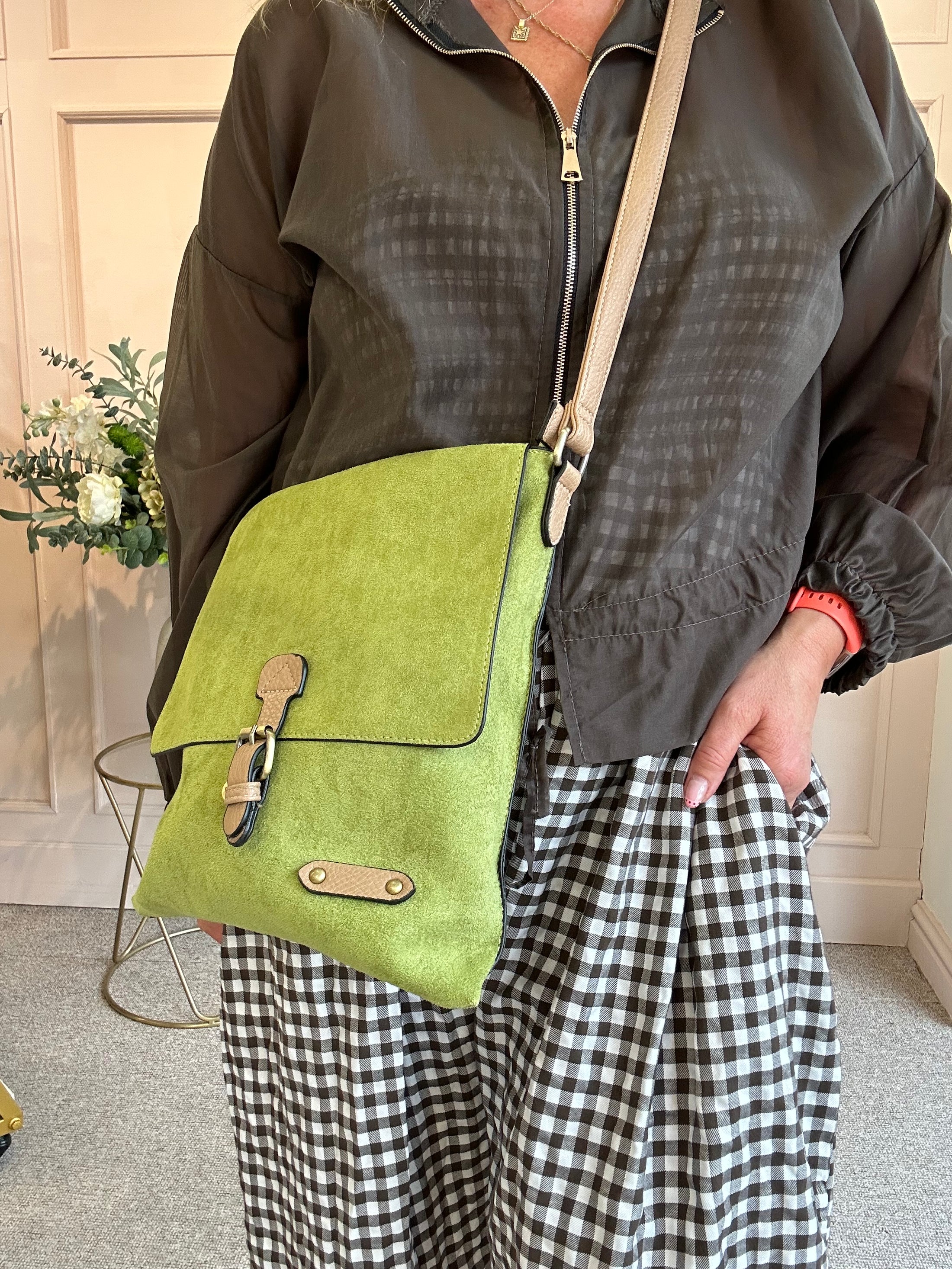 Cross over handbag - Olive Green