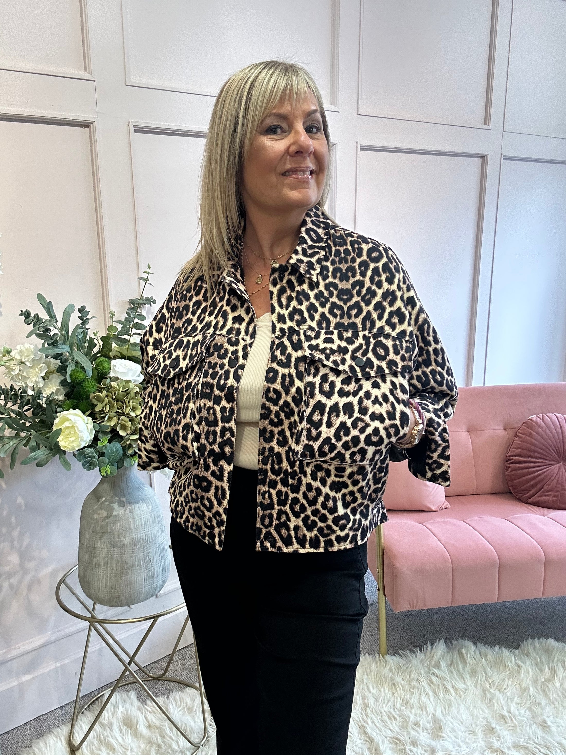 Leopard Denim Jacket - Leopard