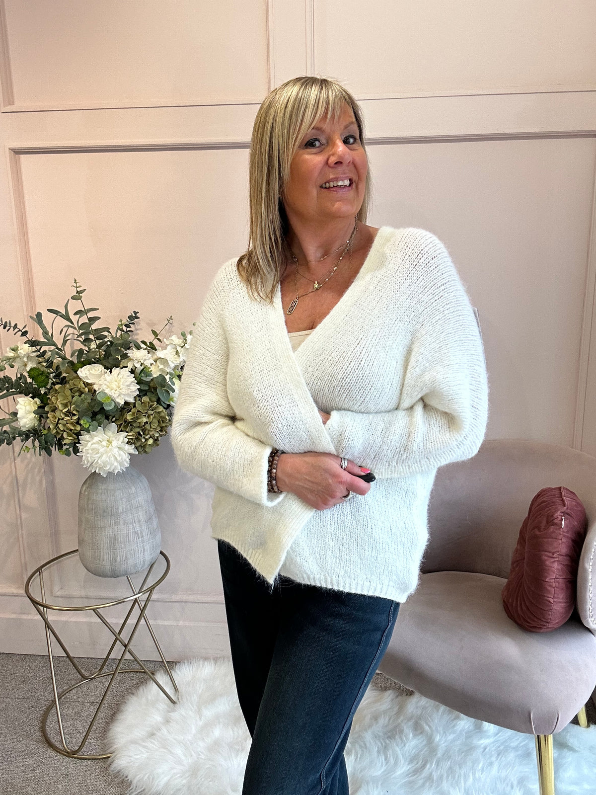 Soft Easy Cardigan - Cream