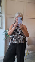 Load image into Gallery viewer, Zebra Halter Neck Top - Brown/Cream
