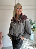Load image into Gallery viewer, Scarf With Zip Jacket - Deep Taupe
