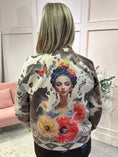 Load image into Gallery viewer, Geisha Girl Suedette Jacket - Beige/Multi
