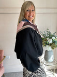 Load image into Gallery viewer, Scarf With Zip Jacket - Black
