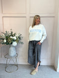 Load image into Gallery viewer, Weekend Sweatshirt  - Cream/Pale Blue
