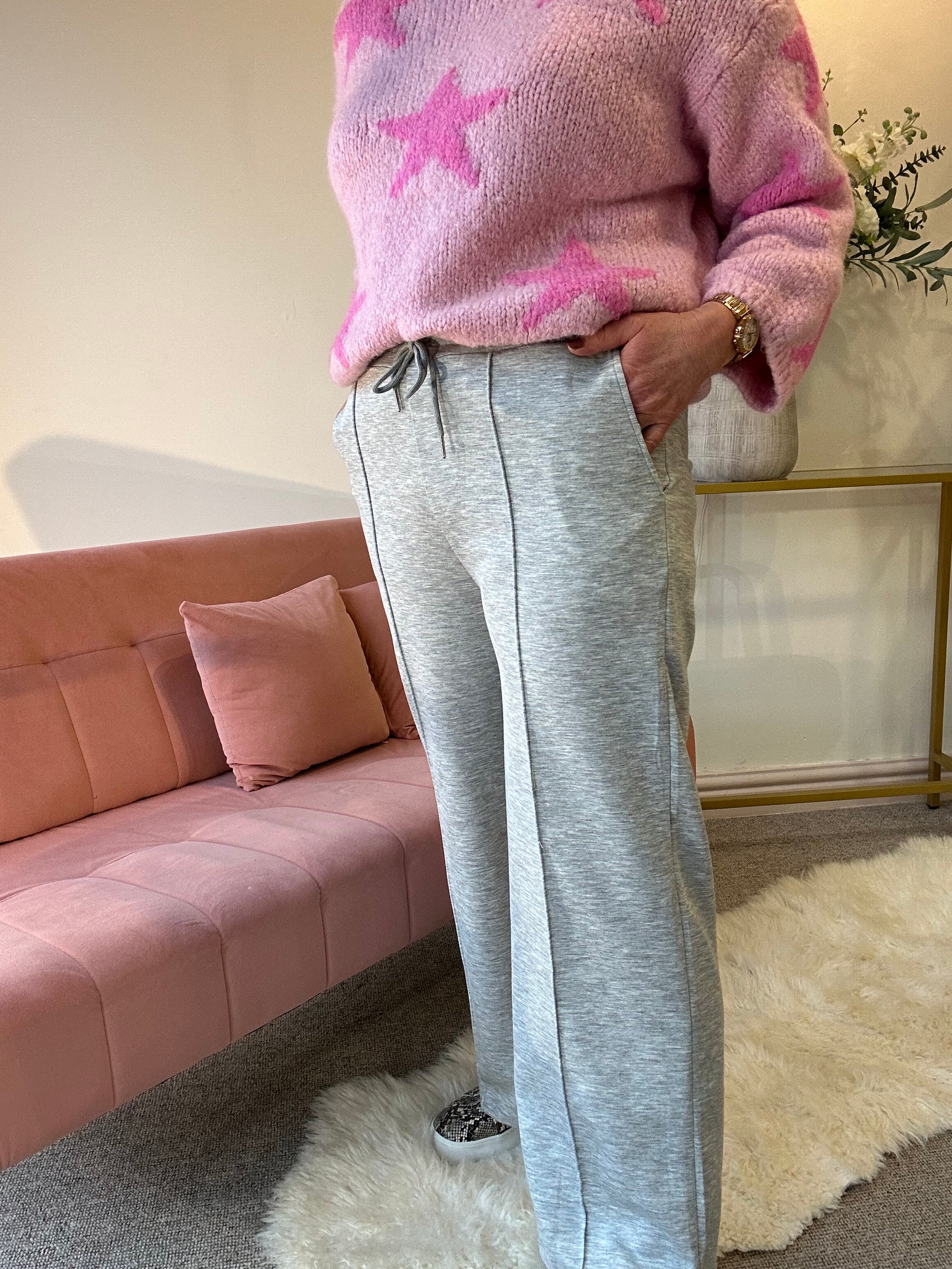 Comfy Lounge Pant - Grey - Wardrobe By Simone
