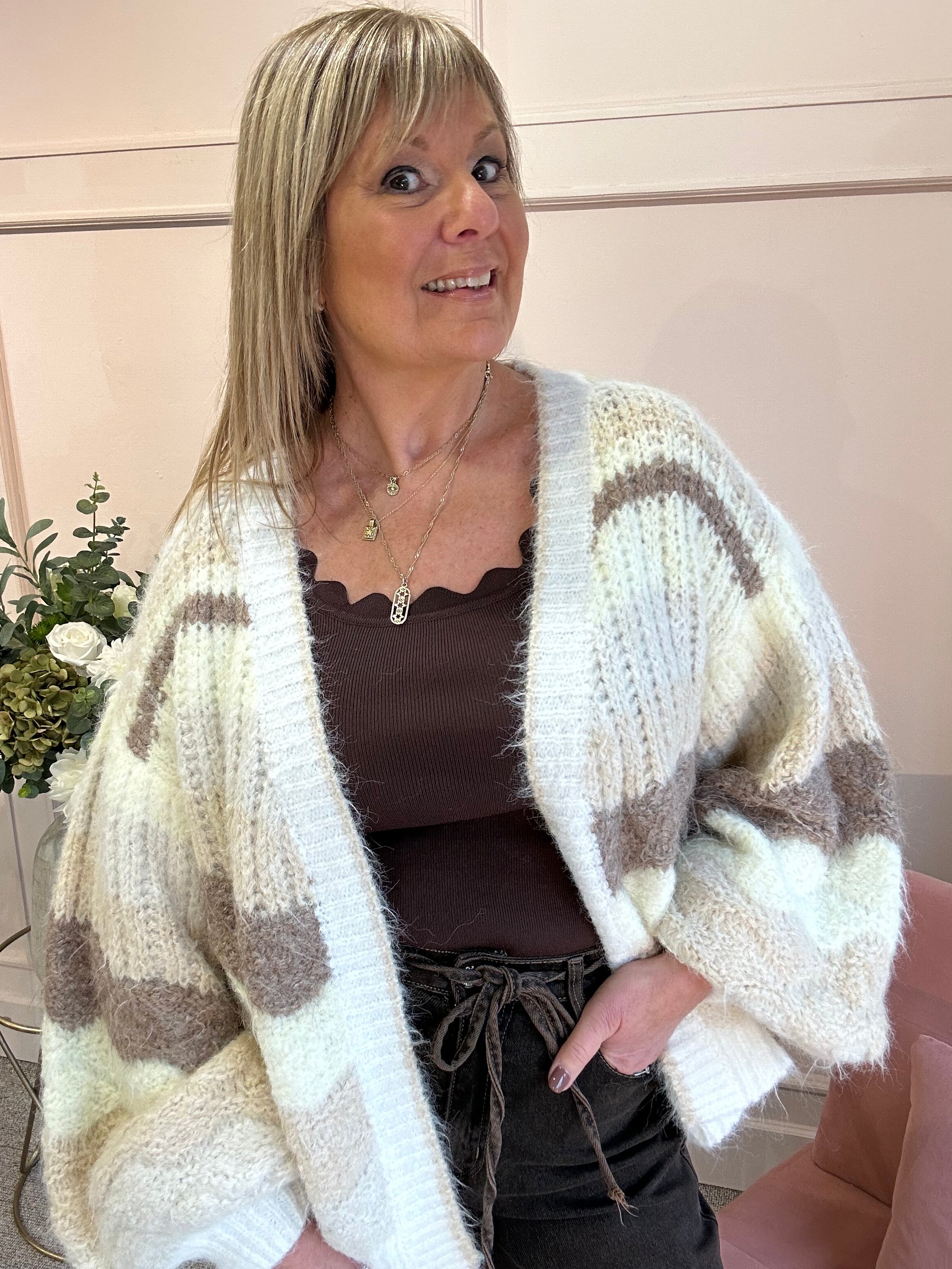 Cardigan - Beige/Cream