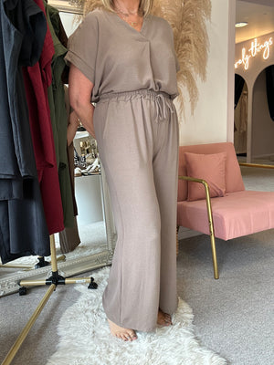 Wide Leg Pant - Mocha
