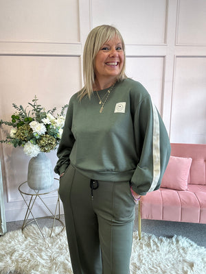 Little Smile Sweatshirt  - Khaki