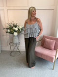 Load image into Gallery viewer, Ra-Ra Gingham Cami Top - Khaki/White
