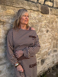 Load image into Gallery viewer, Iconic Stripe Lounge Set - Brown/Cream
