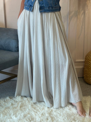 Floaty Maxi skirt - Light Beige