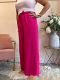 Load image into Gallery viewer, Tie Belt Wide Pant - Cerise Pink - Wardrobe By Simone
