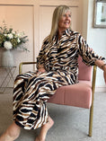 Load image into Gallery viewer, Crazy Zebra Tunic Shirt  - Brown/Black
