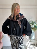 Load image into Gallery viewer, Scarf With Zip Jacket - Black
