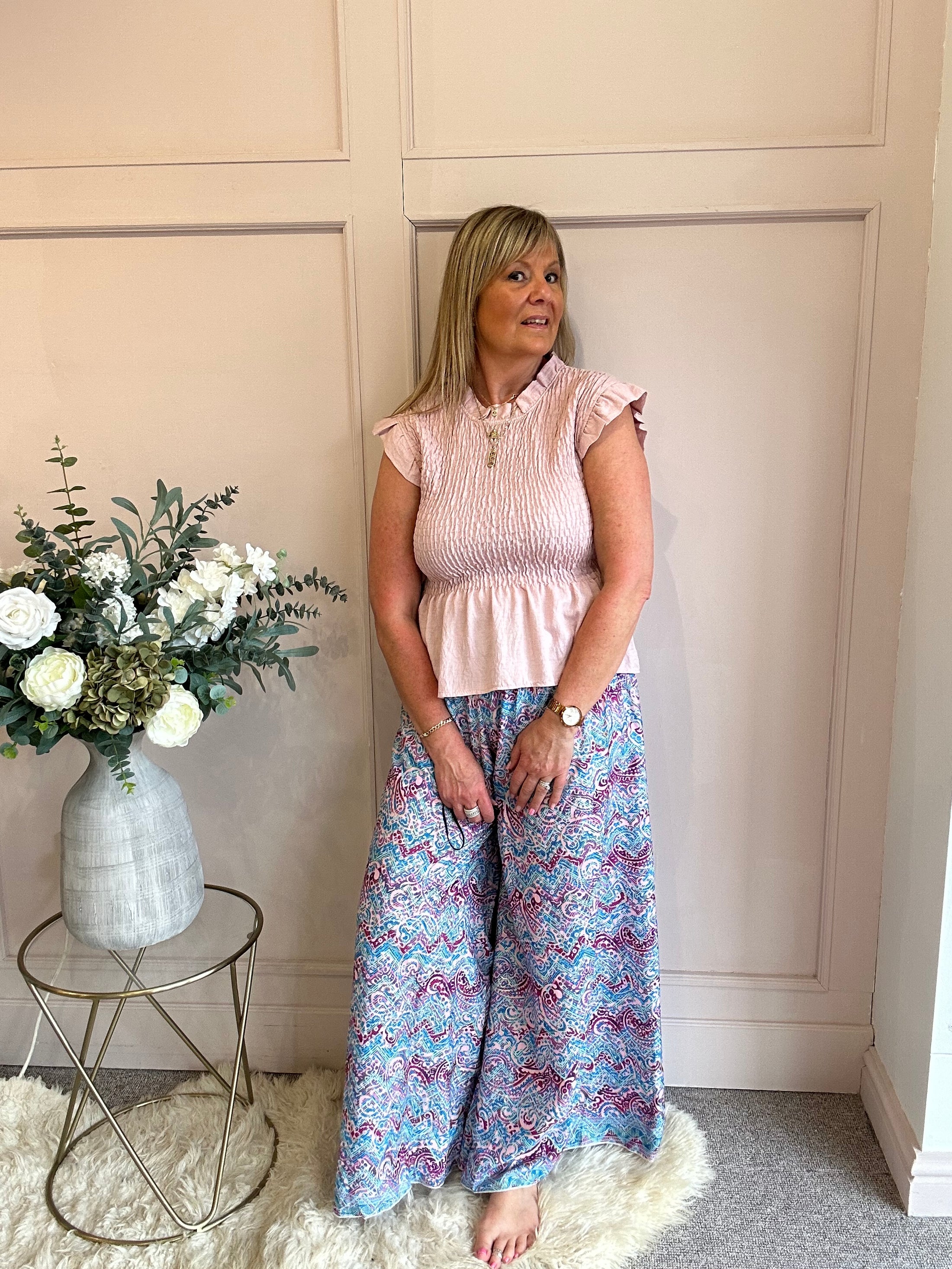 Cute Peplum Top  - Dusky Pink - Wardrobe By Simone