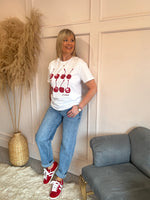 Cherry Gems T Shirt - White