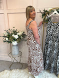 Load image into Gallery viewer, Zebra Jumpsuit - Brown/Cream - Wardrobe By Simone
