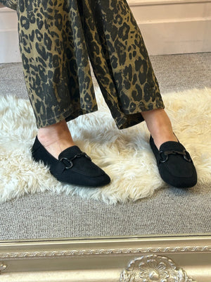 Chain Detail On Loafer - Black - Wardrobe By Simone