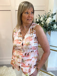 Load image into Gallery viewer, Santorini Vibe Waistcoat Top  - Coral - Wardrobe By Simone
