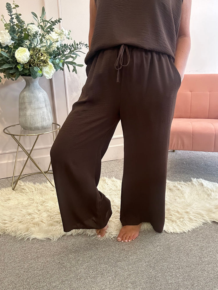 Wide Leg Pant - Brown