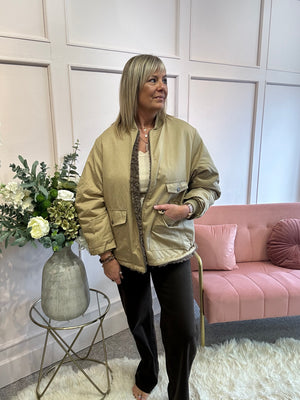 Cosy Teddy Reversible Jacket - Mocha