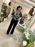 Sun Gold Button Cardi/Jacket - Cow Print