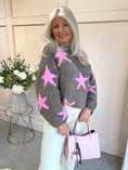 Load image into Gallery viewer, Star Jumper - Taupe/Pink
