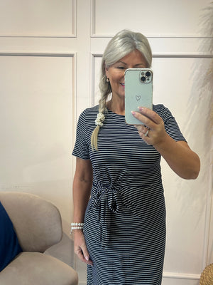 Striped Dress - Navy/White - Wardrobe By Simone