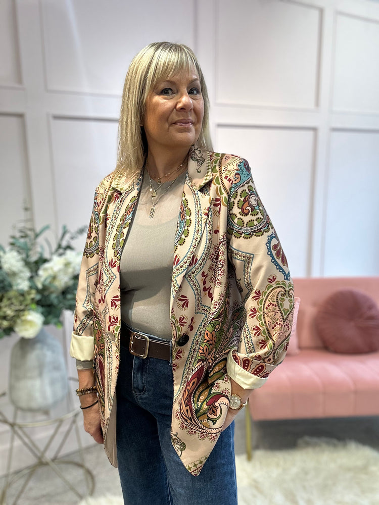 Paisley Blazer - Multi Colour