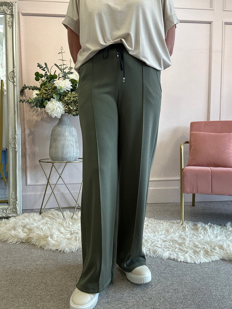 Comfy Wide Leg Lounge Pant - Khaki