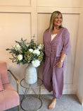 Load image into Gallery viewer, Gingham Little Jacket & Pants Set - Cherry/Pale Pink
