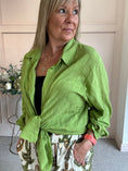 Load image into Gallery viewer, Textured Cotton Shirt - Olive Green
