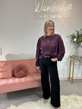 Load image into Gallery viewer, Satin Blouse - Plum
