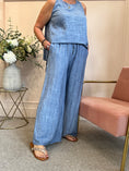 Load image into Gallery viewer, Wide Leg Pant - Mid Blue

