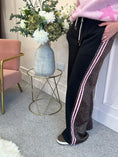 Load image into Gallery viewer, Quirky Side Striped Lounge Pant - Black/Pink
