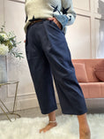 Load image into Gallery viewer, Barrel Suedette Pant - Navy
