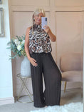 Load image into Gallery viewer, Zebra Halter Neck Top - Brown/Cream
