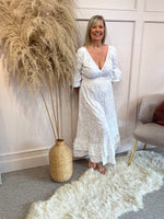 Add a touch of sparkle Maxi Dress - White