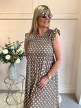 Load image into Gallery viewer, A Spotty Dotty Dress - Brown/Cream
